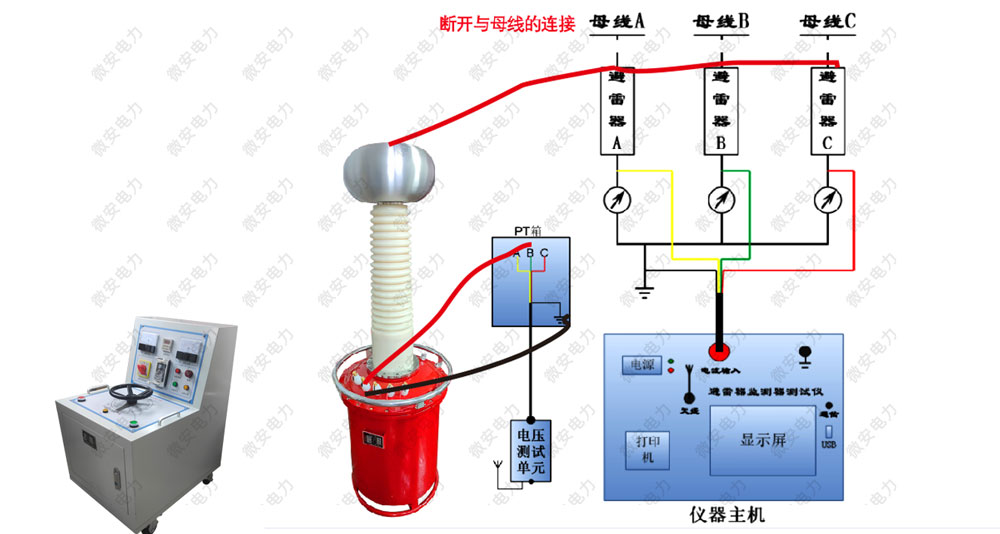 氧化鋅避雷器阻性電流停電測試方法