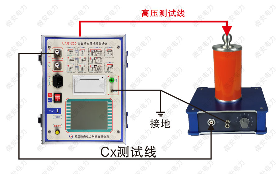 介質(zhì)損耗因素標(biāo)準(zhǔn)器正接線